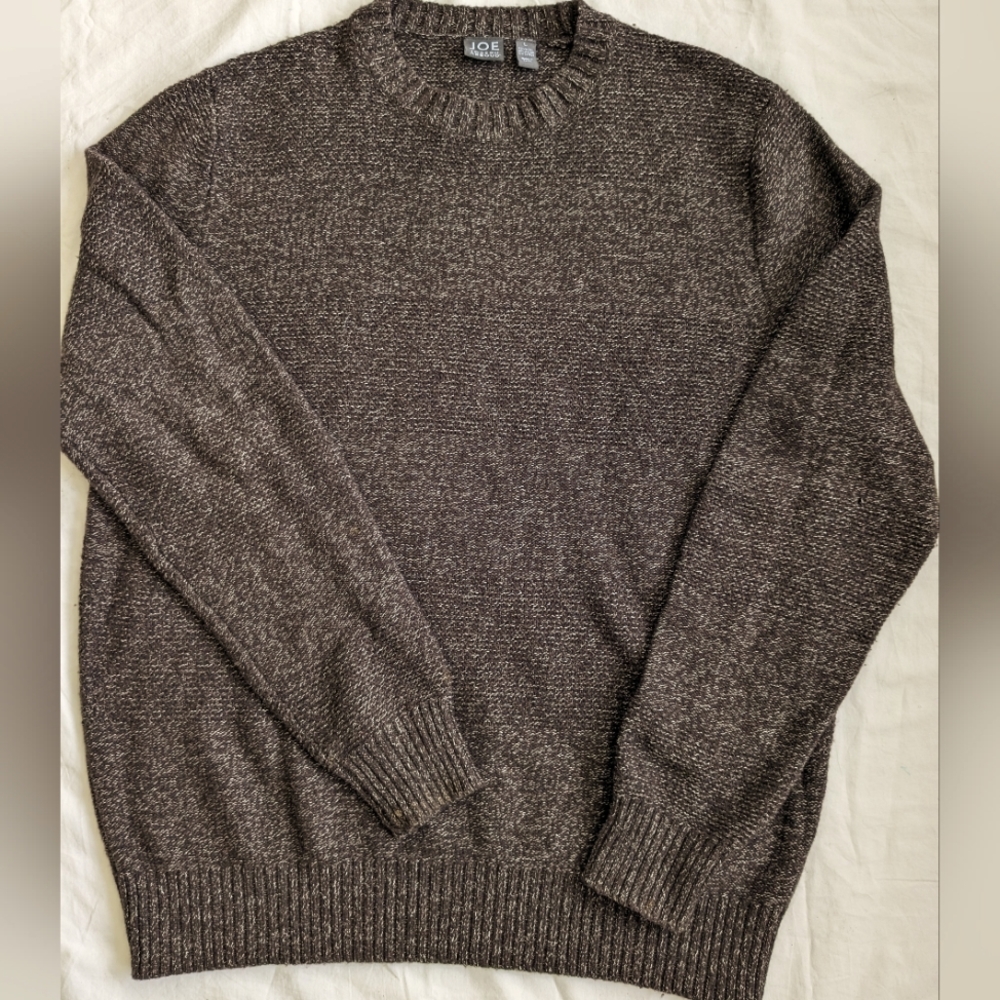 Joe Abboub brown heathered knit sweater, Size L